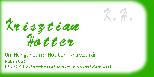 krisztian hotter business card
